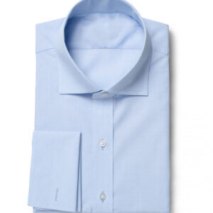 Camisa business cielo cuello italino puño frances