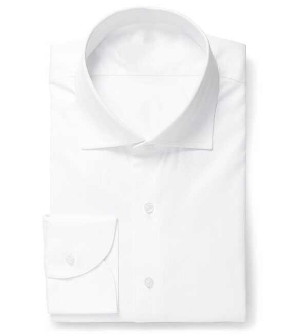 Camisa blanca con dibujo de espiga 100% algodón